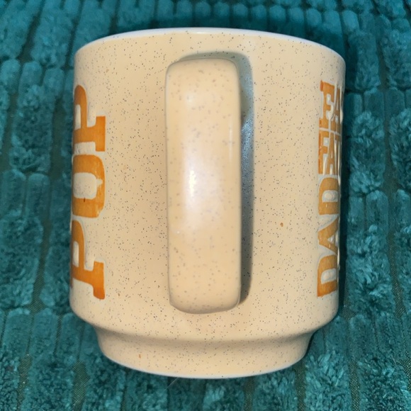 Vintage 1970s Stoneware “Pop, Dad, Father” Tan Speckled 10 Ounce Coffee Mug - Picture 5 of 7